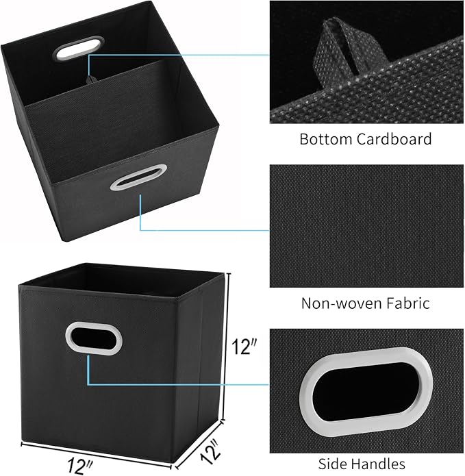 MAX Houser Fabric Storage Bins Cubes Baskets Containers - Image 3