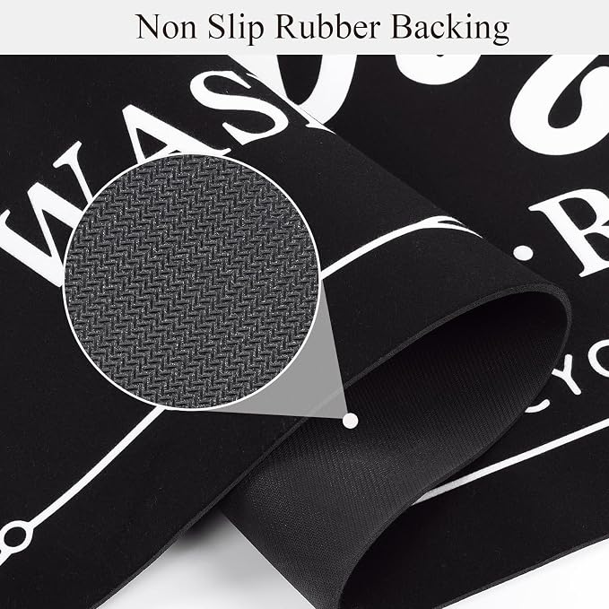 Pauwer Laundry Room Rug Runner 20"x60" Waterproof Rubber Laundry Mat Non Slip - Image 4