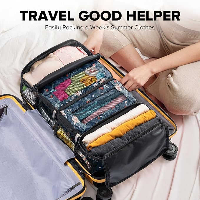 Suitcase Organizer, Travel Luggage Organizer Hanging Shelves Packing Cube - Image 6