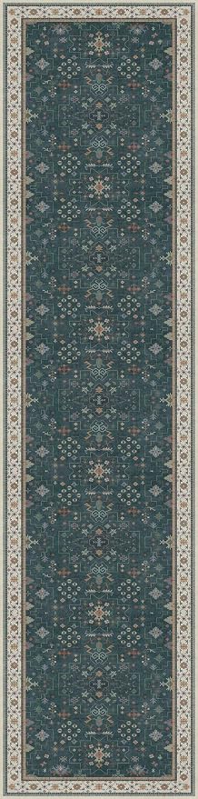 Dark Green Hallway Runner Rug 12 ft Long - Image 2