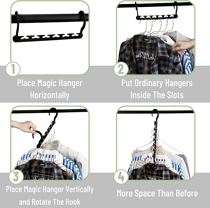 Mr. Pen- Space Saving Hangers for Clothes, Plastic Multi Clothes Hangers Space - Image 5