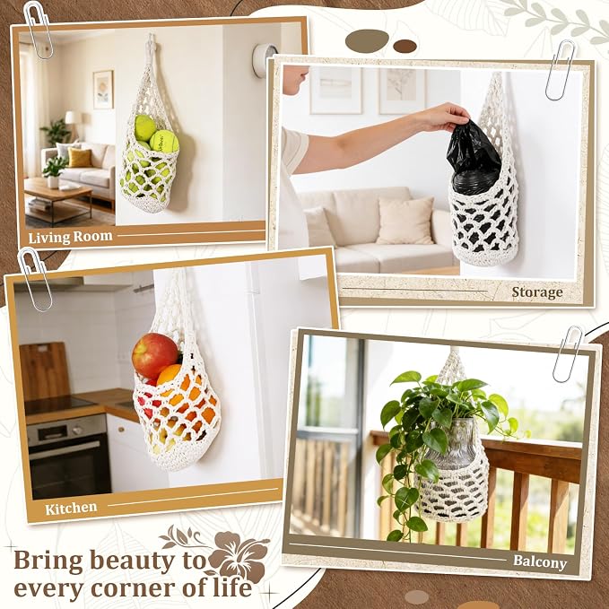 Macrame Wall Plant Hanger, Hanging Planter Basket Holder, Wall Planters - Image 6