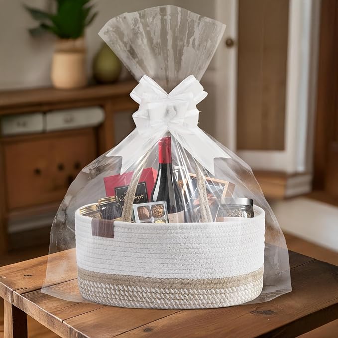 DECOMOMO Diaper Caddy, Empty Woven Basket - Image 7