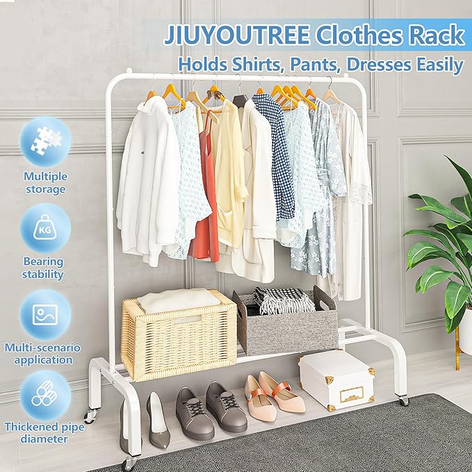 JIUYOTREE Metal Clothing Rack - Image 4