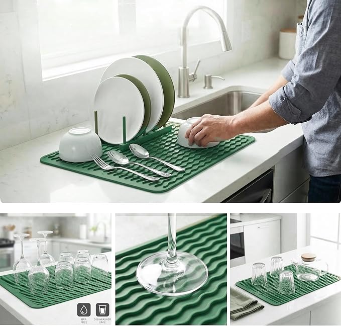 Silicone Dish Drying Mat for Multiple Usage, Easy clean, Eco-friendly, - Image 4