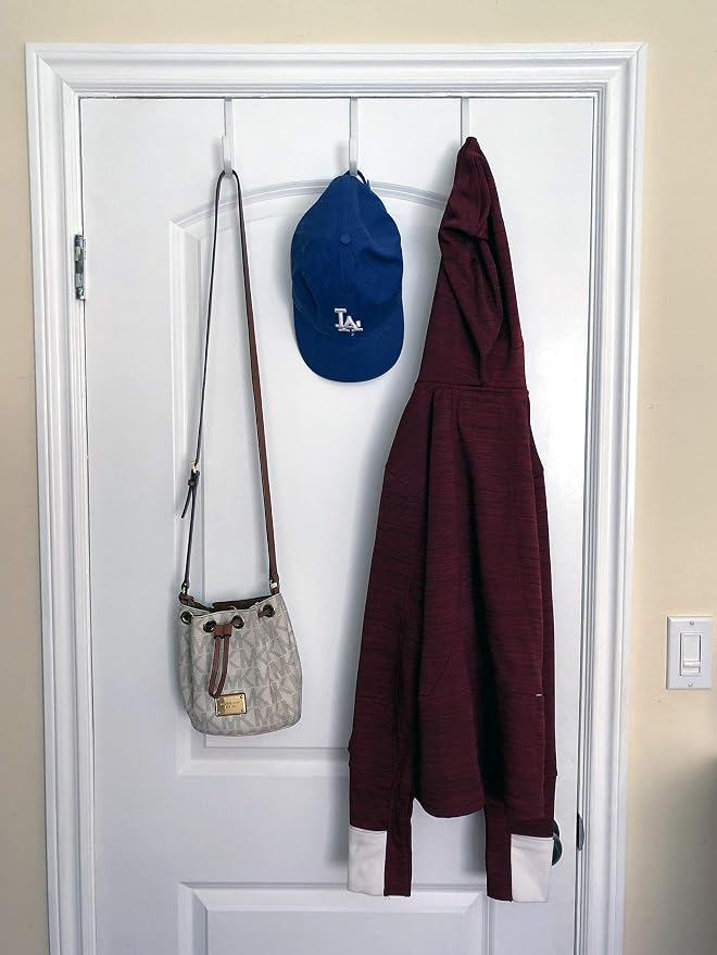 Tetra-Teknica EDH-3P Vinyl Coated Over The Door Hook Fits Door up to 1⅜ Inch - Image 3