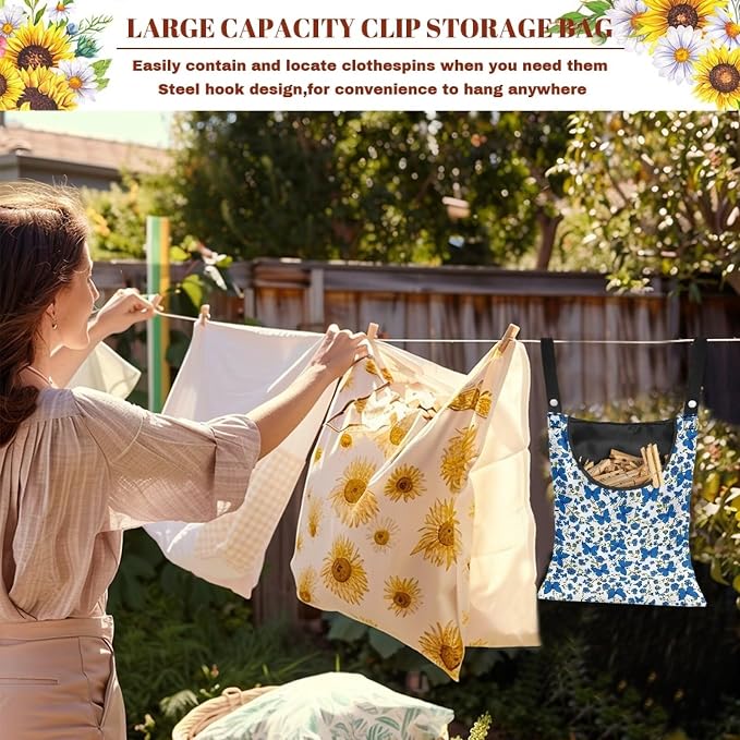 Butterfly Clothespin Bag Holder Large Capacity Pin Collector Bag - Image 5