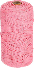 HARFINGTON Natural Macrame Cord 2mm x 220 Yards 3 Strand Twisted Cotton Macrame by HARFINGTON