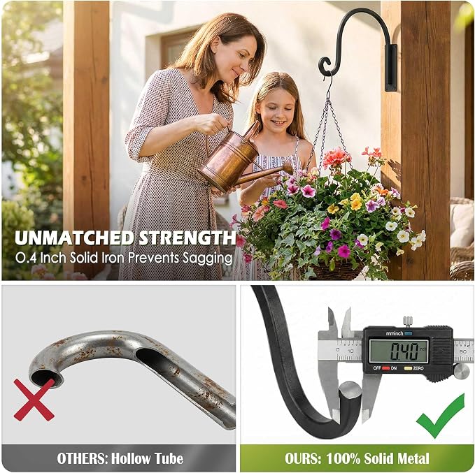 Heavy Duty Plant Hanger Bracket -2 Packs, 35lbs Weight Capacity - Image 5