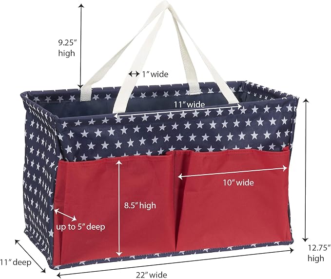 Household Essentials Red, and Blue Krush Container All-Purpose Utility Tote - Image 3
