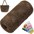 Sparkle Macrame Cord 1.5mm x 306 Yards Cotton Glitter Yarn by LEREATI
