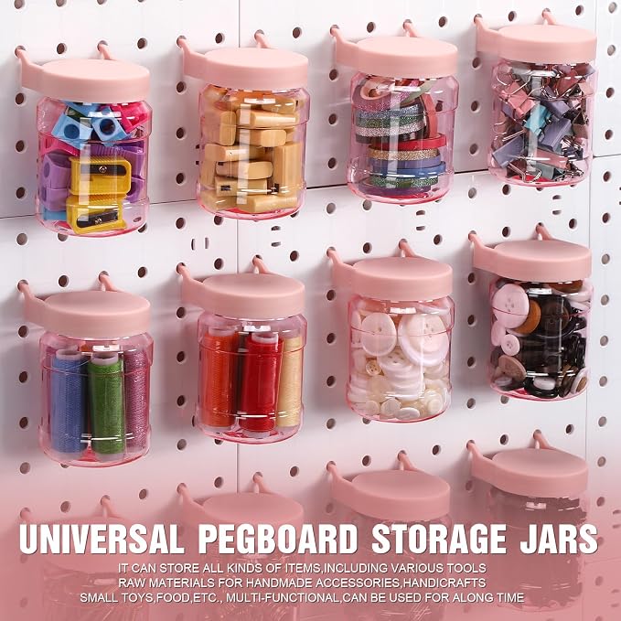 Unittype 20 Set Pegboard Organizer Accessories Peg Boards Jars - Image 4