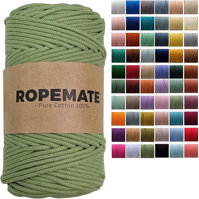 ROPEMATE 100% Cotton Macrame Cord 3mmx110Yards by ROPMEATE