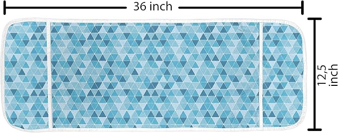Ambesonne Blue Microwave Oven Cover, Geometric Pattern - Image 2