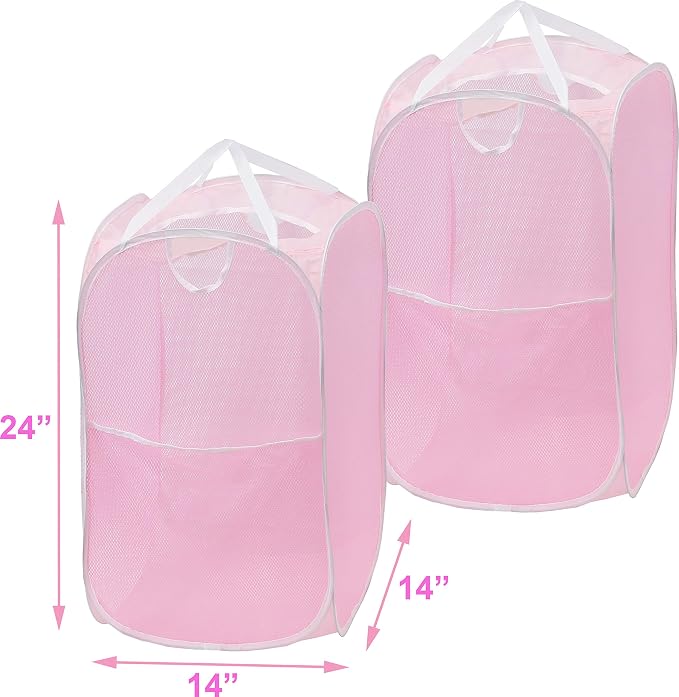 Simple Houseware Mesh Pop-Up Laundry Hamper Basket - Image 6