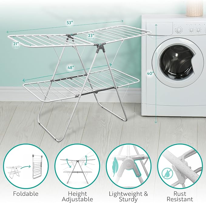Brookstone 2 Tier Folding Rack - Image 4