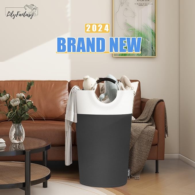 90L Laundry Basket, Collapsible Laundry Hamper - Image 6