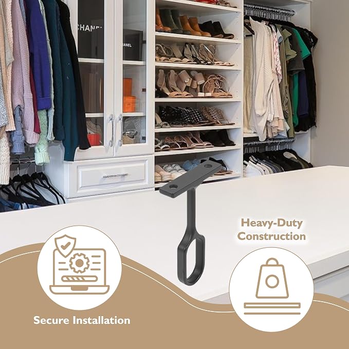 B&B Hardware Oval Closet Rod Center Support - Image 3