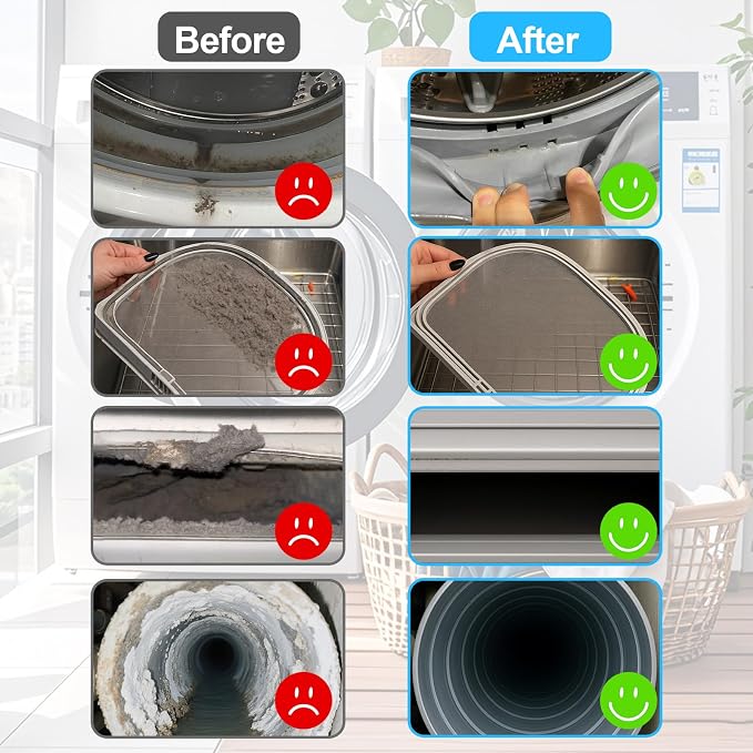 XANGNIER 3 Pack Dryer Vent Cleaner Kit, Flexible Dryer Lint Brush Vent Cleaner - Image 3