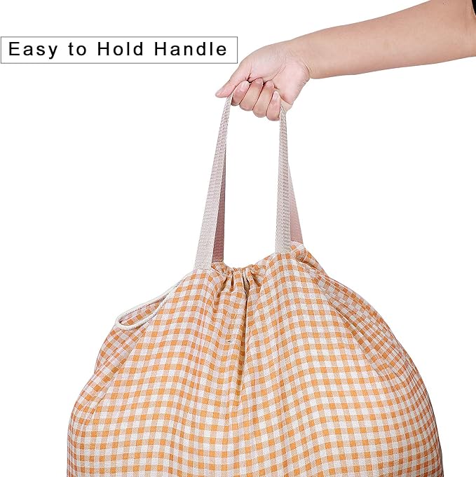Extra Large Laundry Bag with Drawstring and Handle, Heavy Duty Travel Dirty - Image 3