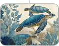 Watercolor Sea Turtle Dish Drying Mat Super Absorbent Drying Mat 16x18 inch by susiyo