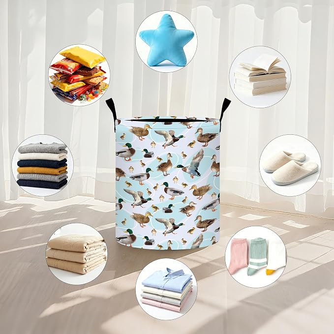 Green Duck Laundry Basket Storage Bin Foldable Laundry Hamper Clothes Storage - Image 5