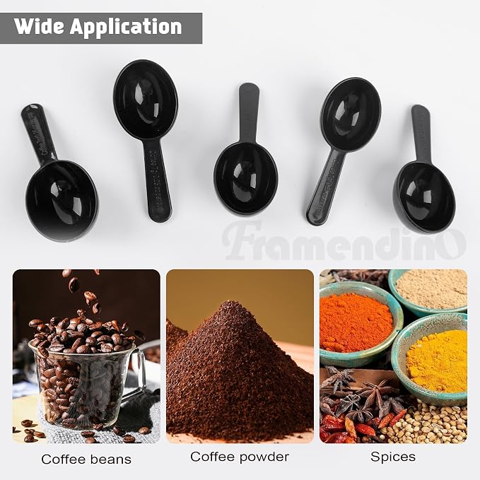 Framendino, 5 Pack Plastic Coffee Measuring Spoons Short Handle Scoops - Image 7