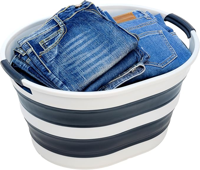 SAMMART 23L Collapsible Plastic Laundry Basket - Image 5