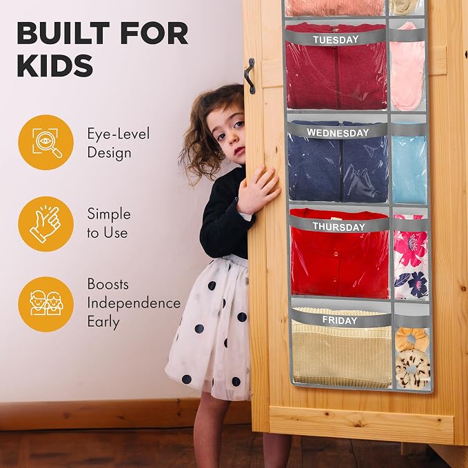 Over the Door Weekly Clothes Organizer - Image 5