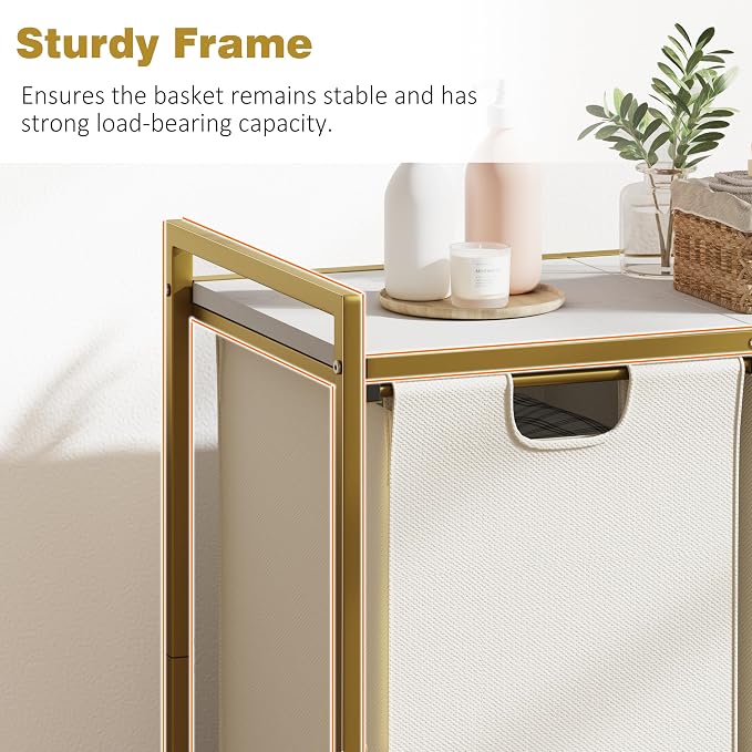 Laundry Hamper, double Laundry Basket, Laundry Sorter - Image 8