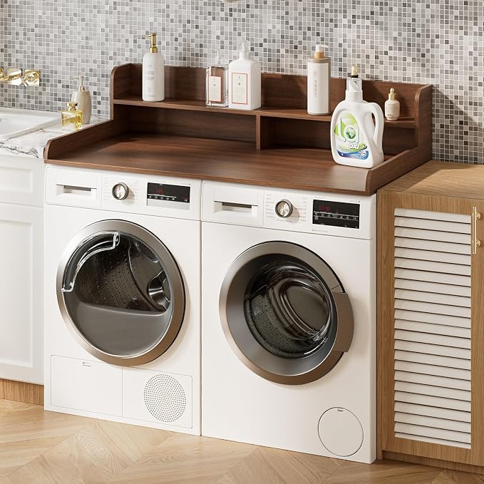 2-Tier Washer Dryer Countertop, Laundry Room Organization and Storage, 27.6" x - Image 6