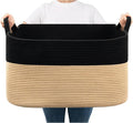 Goodpick Large Woven Storage Basket, 21.6" x 14.9" x 11.8" Rectangle Cotton by Goodpick
