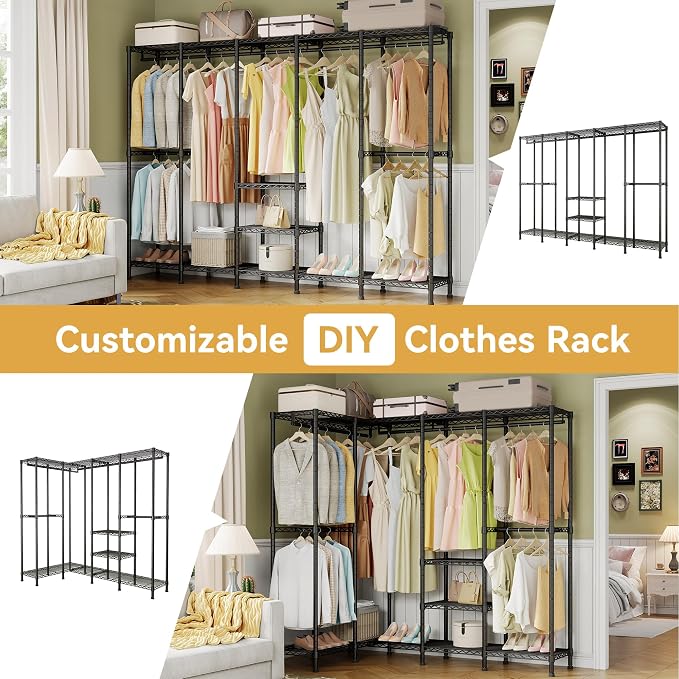 H5 Extra Large Wire Garment Rack, Heavy Duty Clothes Rack, Freestanding - Image 3