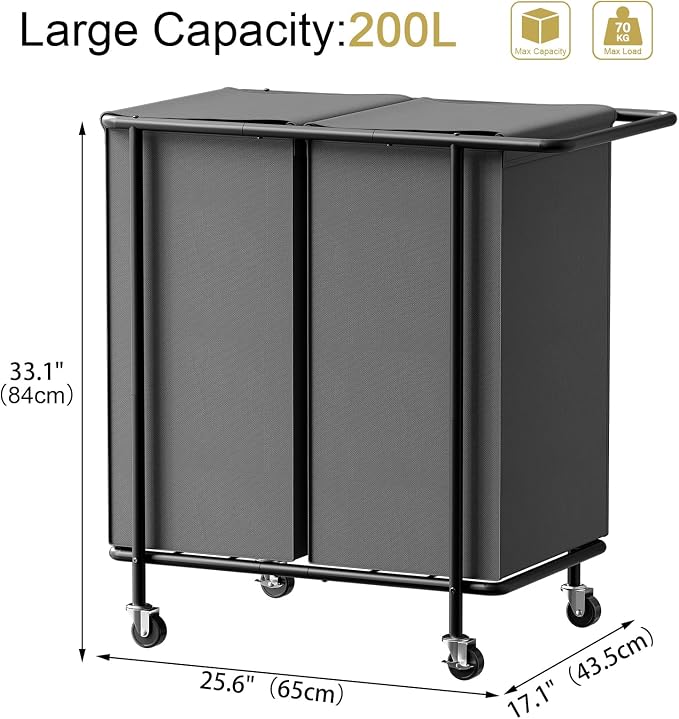 Chrislley Double Laundry Hamper - Image 5
