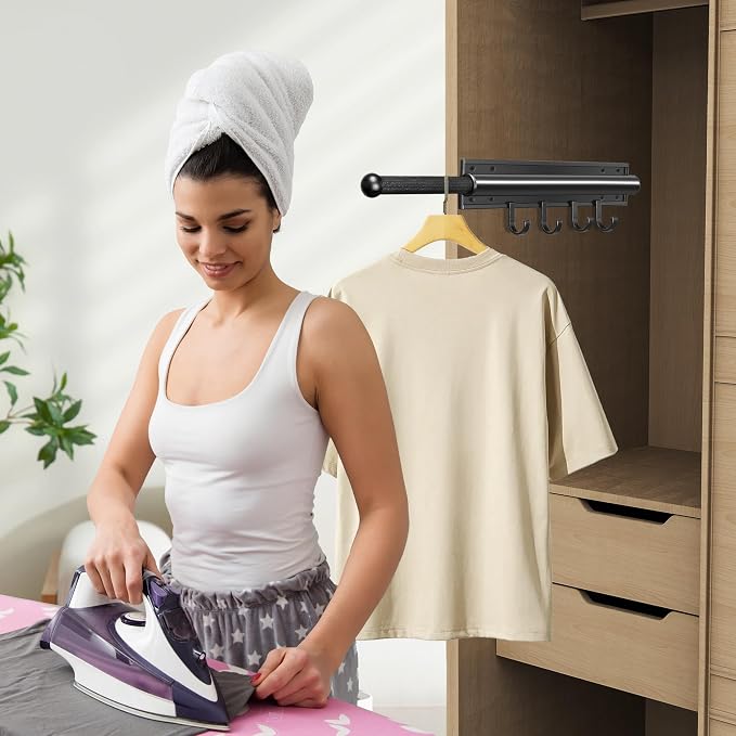 12 Inch Valet Rod for Closet Pull Out Clothes Hanger - Image 8