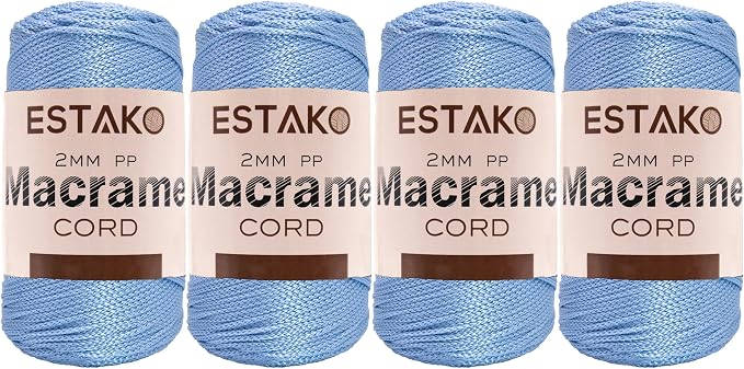 Estako 2 mm PP Polyester Macrame Cord 100% Polypropylene Perfect Supplies by Estako