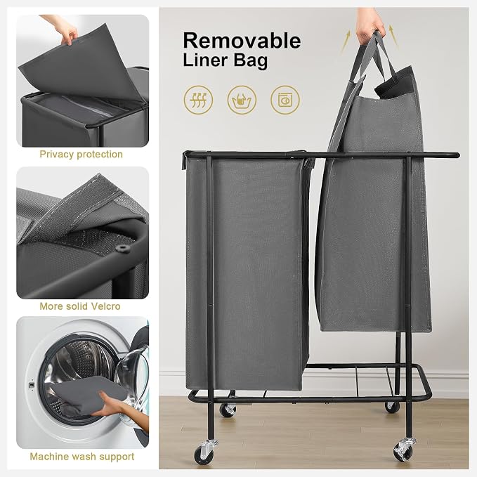 Chrislley Double Laundry Hamper - Image 4