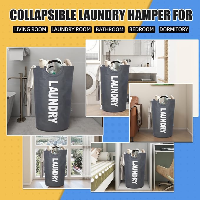 100L Laundry Basket, Collapsible Laundry Hamper - Image 7