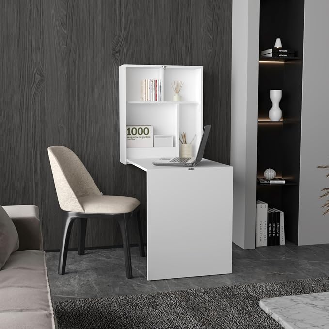 Tuhome Kaplar 33" Wide Folding Wall-Mounted Table by TUHOME