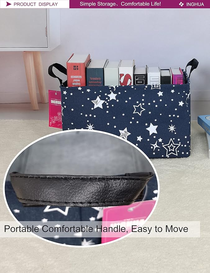 Rectangular Storage Basket Fabric Organizer Bin - Image 6