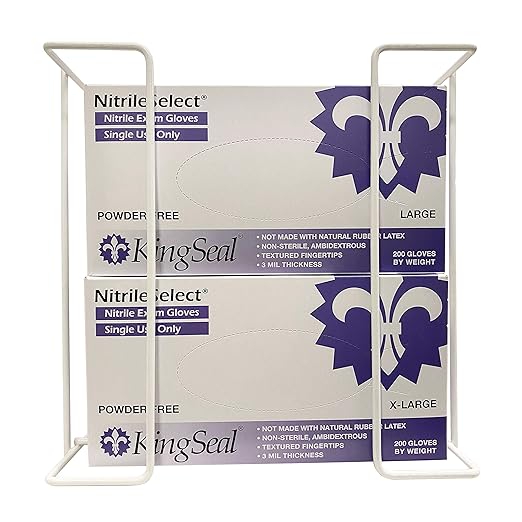 1 Each | Disposable Glove or Tissue Box Holder, TRIPLE Glove Rack, Wall Mounted - Image 4