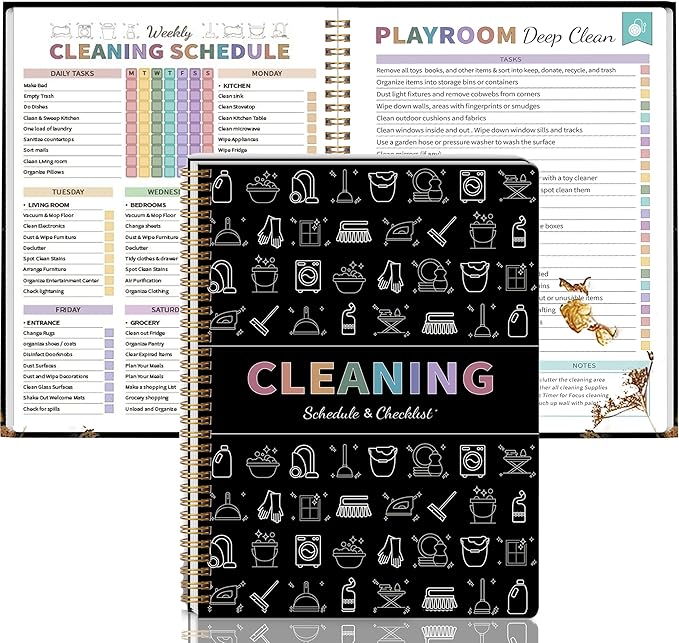 Adhd Cleaning Planner for Adults Women, Cleaning Schedule and Checklist by KamoyPlanner