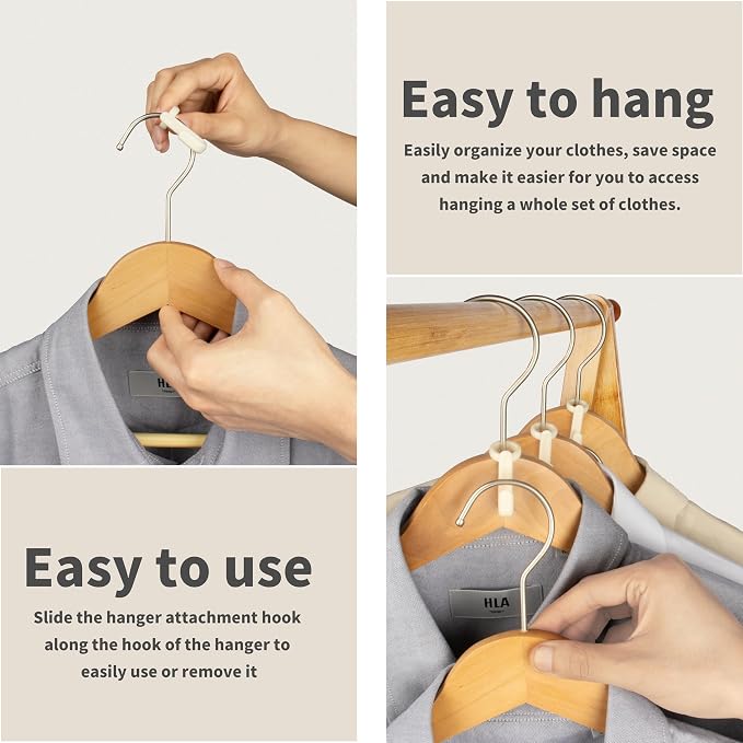 100PCS Hanger Connector Hooks, Space Saving Hangers - Image 3
