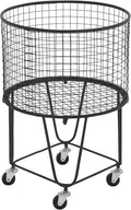 CosmoLiving by Cosmopolitan Metal Storage Cart Deep Set Rolling Mesh Laundry by Deco79