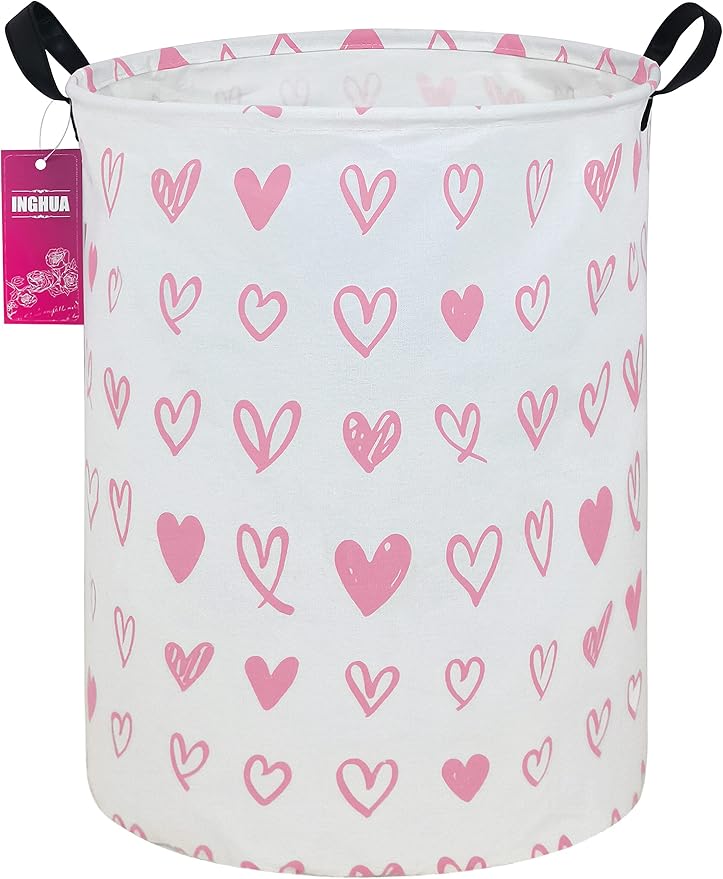 Laundry Hamper Large Canvas Fabric Lightweight Storage Basket/Toy by INGHUA