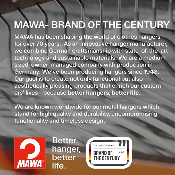 Mawa by Reston Lloyd Euro Series Non-Slip Space Saving Clothes Hanger - Image 7