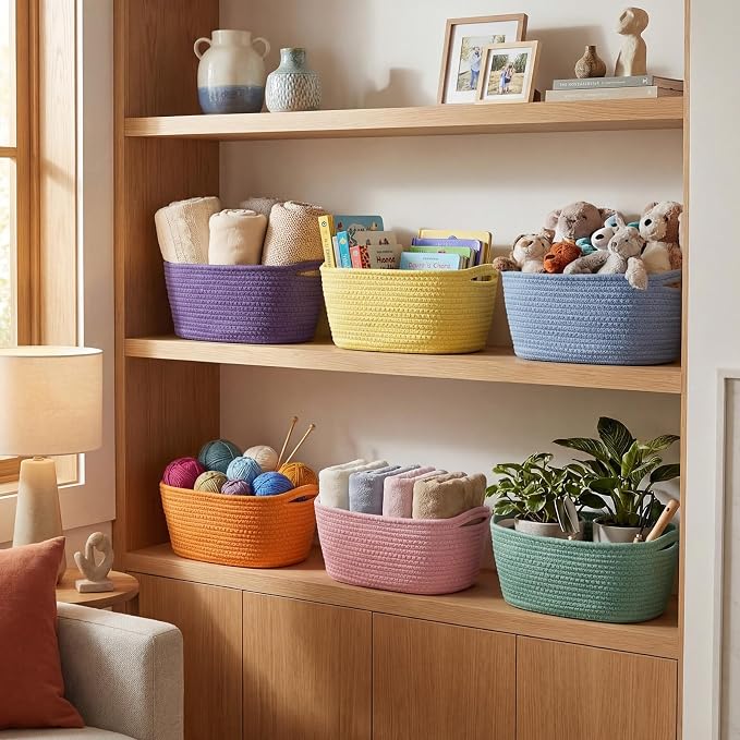 Sawysine 6 Pcs Storage Baskets Bulk - Image 4