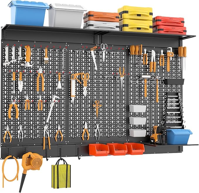 WALMANN 113 PCS Pegboard Wall Organizer Kit - Image 2