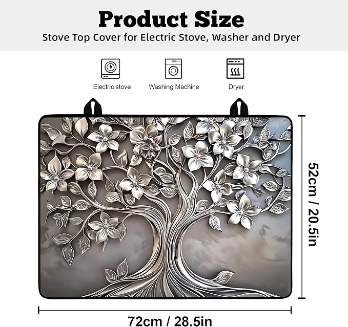 Multi-Design Stove Top Cover for Glass/Electric Stoves - Image 2