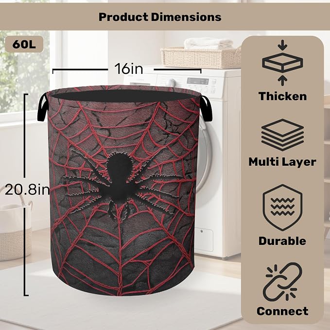 Spider Web Cool Foldable Laundry Hamper - Image 2